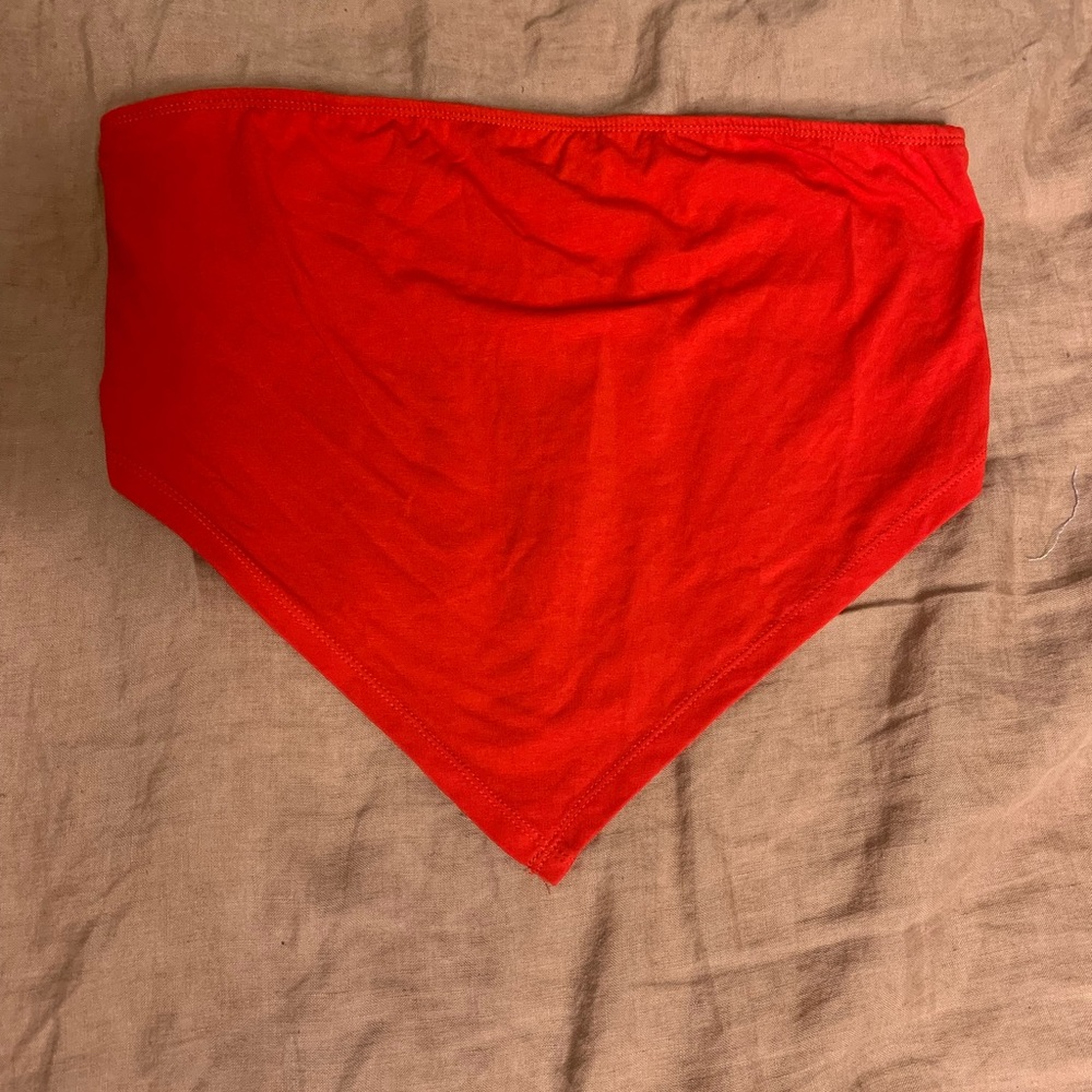 Shein red sleeveless crop top, triangle shaped. Never used!